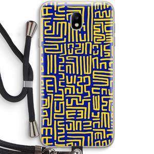 CaseCompany Majorelle Blue Print: Samsung Galaxy J7 (2017) Transparant Hoesje met koord