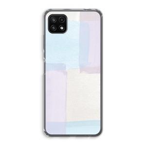 CaseCompany Square pastel: Samsung Galaxy A22 5G Transparant Hoesje