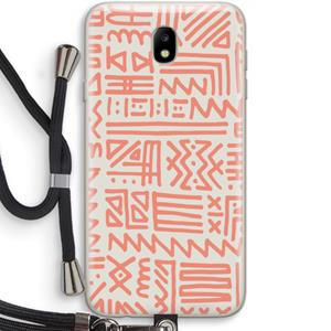 CaseCompany Marrakech Pink: Samsung Galaxy J7 (2017) Transparant Hoesje met koord