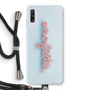 CaseCompany nofilter: Samsung Galaxy A70 Transparant Hoesje met koord