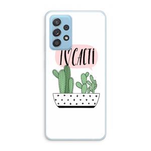 CaseCompany I love cacti: Samsung Galaxy A73 Transparant Hoesje