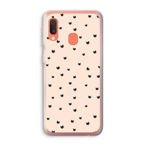 CaseCompany Kleine kattenkopjes: Samsung Galaxy A20e Transparant Hoesje