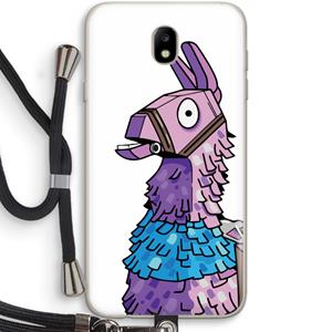 CaseCompany Lama: Samsung Galaxy J7 (2017) Transparant Hoesje met koord