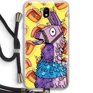 CaseCompany Loot Burger: Samsung Galaxy J7 (2017) Transparant Hoesje met koord