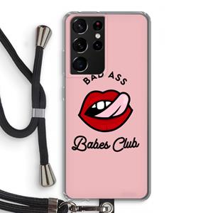 CaseCompany Badass Babes Club: Samsung Galaxy S21 Ultra Transparant Hoesje met koord