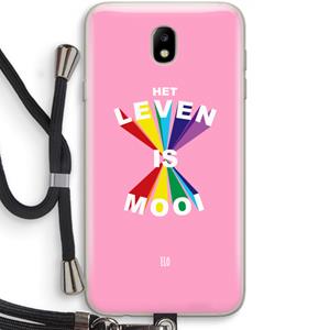 CaseCompany Het Leven Is Mooi: Samsung Galaxy J7 (2017) Transparant Hoesje met koord