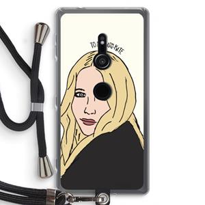 CaseCompany Mary Kate: Sony Xperia XZ2 Transparant Hoesje met koord