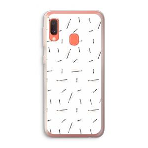 CaseCompany Hipster stripes: Samsung Galaxy A20e Transparant Hoesje