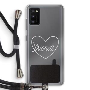CaseCompany Friends heart pastel: Samsung Galaxy A41 Transparant Hoesje met koord