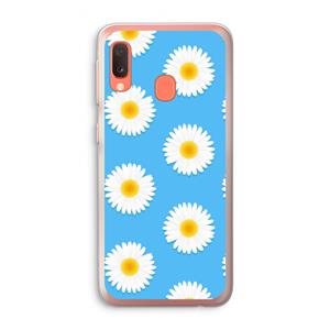 CaseCompany Margrietjes: Samsung Galaxy A20e Transparant Hoesje