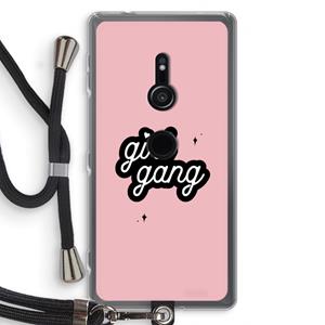CaseCompany Girl Gang: Sony Xperia XZ2 Transparant Hoesje met koord
