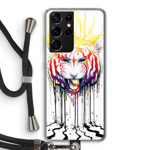 CaseCompany Fading: Samsung Galaxy S21 Ultra Transparant Hoesje met koord