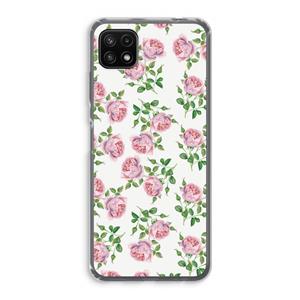 CaseCompany Kleine roosjes: Samsung Galaxy A22 5G Transparant Hoesje