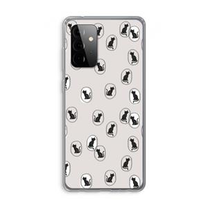 CaseCompany Miauw: Samsung Galaxy A72 Transparant Hoesje
