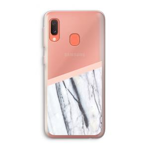CaseCompany A touch of peach: Samsung Galaxy A20e Transparant Hoesje
