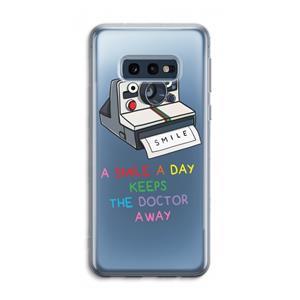 CaseCompany Smile: Samsung Galaxy S10e Transparant Hoesje