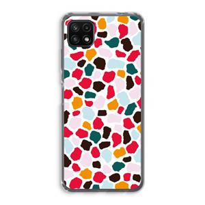 CaseCompany Colored Giraffe: Samsung Galaxy A22 5G Transparant Hoesje