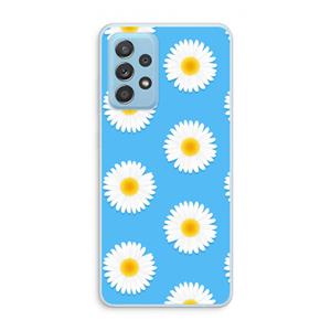 CaseCompany Margrietjes: Samsung Galaxy A73 Transparant Hoesje
