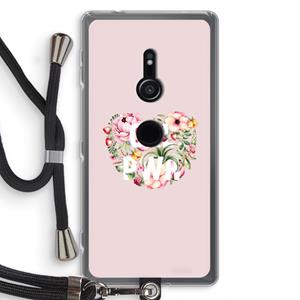 CaseCompany GRL PWR Flower: Sony Xperia XZ2 Transparant Hoesje met koord