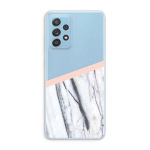 CaseCompany A touch of peach: Samsung Galaxy A73 Transparant Hoesje