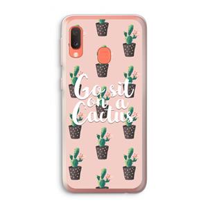 CaseCompany Cactus quote: Samsung Galaxy A20e Transparant Hoesje