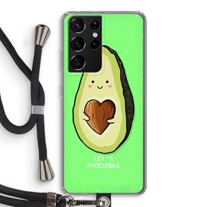 CaseCompany Avocuddle: Samsung Galaxy S21 Ultra Transparant Hoesje met koord