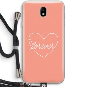 CaseCompany Forever heart: Samsung Galaxy J7 (2017) Transparant Hoesje met koord