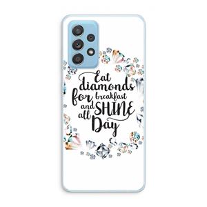 CaseCompany Diamonds: Samsung Galaxy A73 Transparant Hoesje