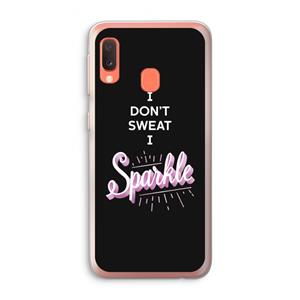 CaseCompany Sparkle quote: Samsung Galaxy A20e Transparant Hoesje