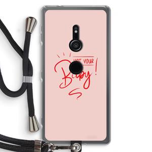 CaseCompany Not Your Baby: Sony Xperia XZ2 Transparant Hoesje met koord