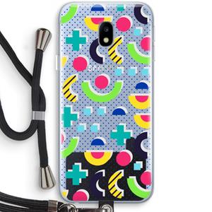 CaseCompany 8-bit N°1: Samsung Galaxy J3 (2017) Transparant Hoesje met koord