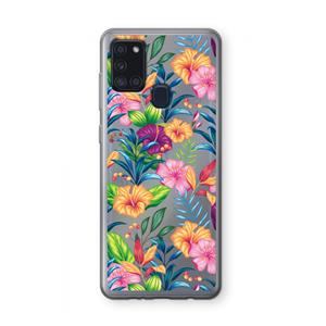 CaseCompany Tropisch 2: Samsung Galaxy A21s Transparant Hoesje