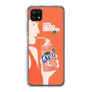 CaseCompany Peach please!: Samsung Galaxy A22 5G Transparant Hoesje