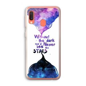 CaseCompany Stars quote: Samsung Galaxy A20e Transparant Hoesje