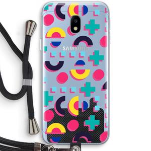 CaseCompany 8-bit N°2: Samsung Galaxy J3 (2017) Transparant Hoesje met koord