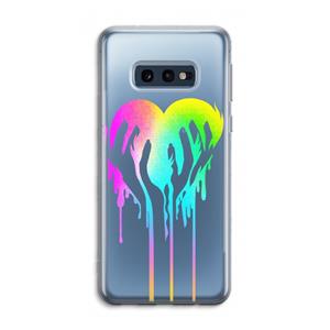 CaseCompany Hold My Heart: Samsung Galaxy S10e Transparant Hoesje