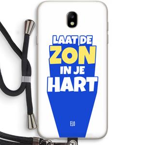 CaseCompany Laat de zon in je hart: Samsung Galaxy J7 (2017) Transparant Hoesje met koord