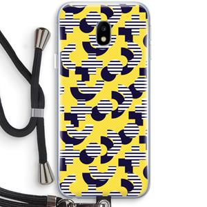 CaseCompany 8-bit N°3: Samsung Galaxy J3 (2017) Transparant Hoesje met koord