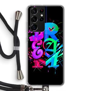 CaseCompany Dream: Samsung Galaxy S21 Ultra Transparant Hoesje met koord