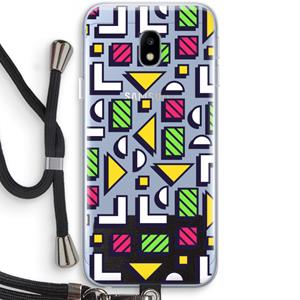 CaseCompany 8-bit N°4: Samsung Galaxy J3 (2017) Transparant Hoesje met koord