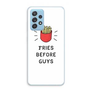 CaseCompany Fries before guys: Samsung Galaxy A73 Transparant Hoesje
