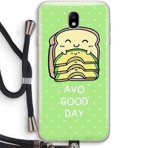 CaseCompany Avo Good Day: Samsung Galaxy J7 (2017) Transparant Hoesje met koord