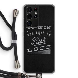 CaseCompany Risk loss: Samsung Galaxy S21 Ultra Transparant Hoesje met koord