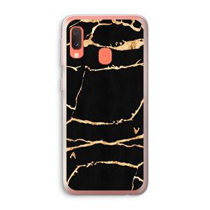 CaseCompany Gouden marmer: Samsung Galaxy A20e Transparant Hoesje
