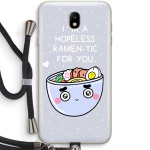 CaseCompany I'm A Hopeless Ramen-Tic For You: Samsung Galaxy J7 (2017) Transparant Hoesje met koord