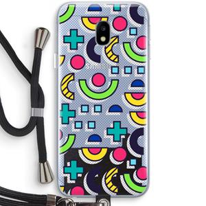 CaseCompany 8-bit N°6: Samsung Galaxy J3 (2017) Transparant Hoesje met koord