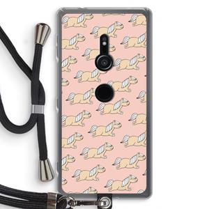 CaseCompany Ponys: Sony Xperia XZ2 Transparant Hoesje met koord