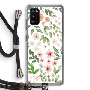 CaseCompany Botanical sweet flower heaven: Samsung Galaxy A41 Transparant Hoesje met koord
