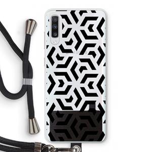CaseCompany Crazy pattern: Samsung Galaxy A70 Transparant Hoesje met koord