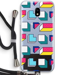 CaseCompany 8-bit N°7: Samsung Galaxy J3 (2017) Transparant Hoesje met koord